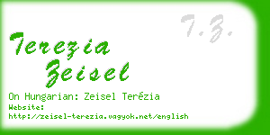 terezia zeisel business card