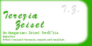 terezia zeisel business card